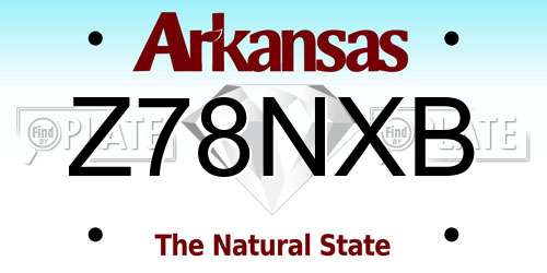 Z78NXB Arkansas License Plate