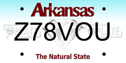 Z78VOU Arkansas License Plate