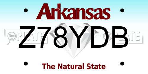 Z78YDB Arkansas License Plate
