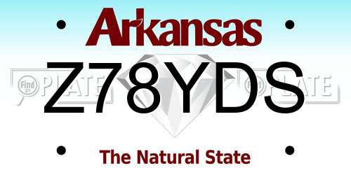 Z78YDS Arkansas License Plate