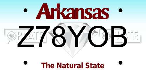 Z78YOB Arkansas License Plate