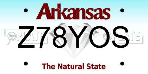 Z78YOS Arkansas License Plate