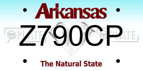 Z790CP Arkansas License Plate