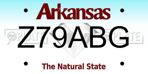 Z79ABG Arkansas License Plate