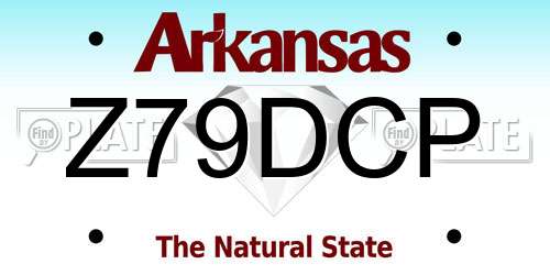 Z79DCP Arkansas License Plate