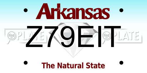 Z79EIT Arkansas License Plate