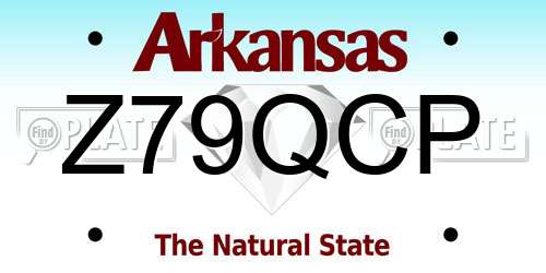 Z79QCP Arkansas License Plate