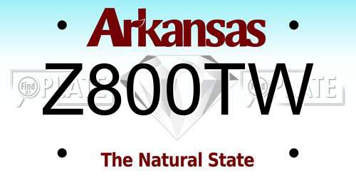 Z800TW Arkansas License Plate