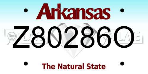 Z80286O Arkansas License Plate