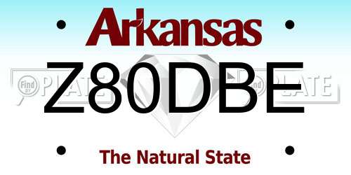 Z80DBE Arkansas License Plate
