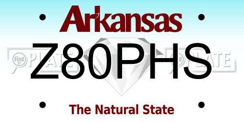 Z80PHS Arkansas License Plate