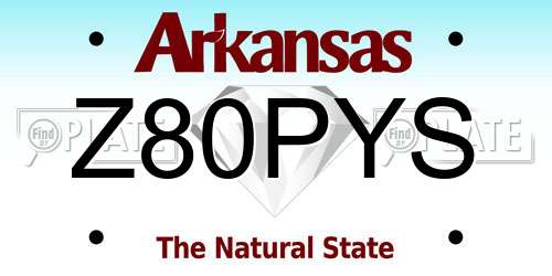 Z80PYS Arkansas License Plate