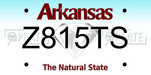 Z815TS Arkansas License Plate