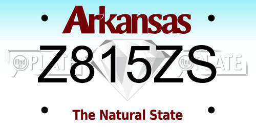 Z815ZS Arkansas License Plate