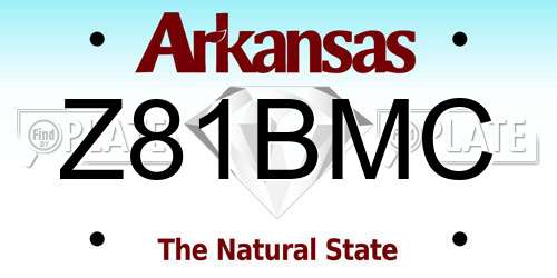 Z81BMC Arkansas License Plate
