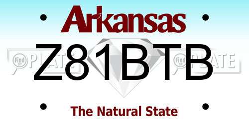 Z81BTB Arkansas License Plate