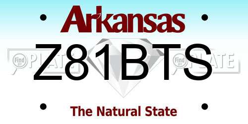 Z81BTS Arkansas License Plate