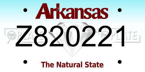 Z820221 Arkansas License Plate