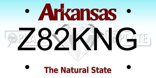 Z82KNG Arkansas License Plate