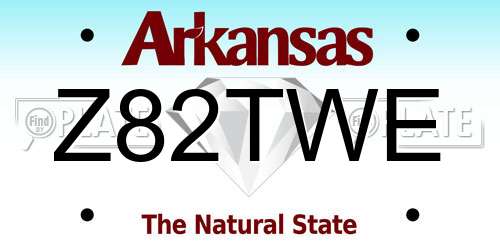 Z82TWE Arkansas License Plate
