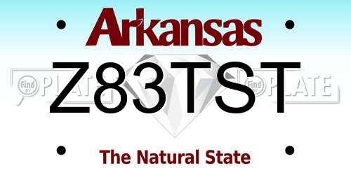 Z83TST Arkansas License Plate