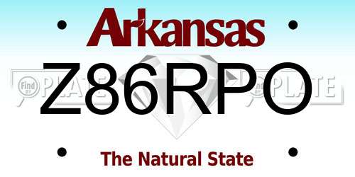 Z86RPO Arkansas License Plate
