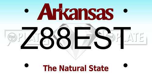 Z88EST Arkansas License Plate