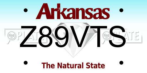 Z89VTS Arkansas License Plate