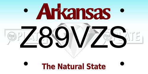 Z89VZS Arkansas License Plate