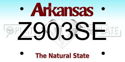 Z903SE Arkansas License Plate
