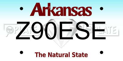 Z90ESE Arkansas License Plate