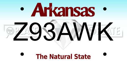 Z93AWK Arkansas License Plate