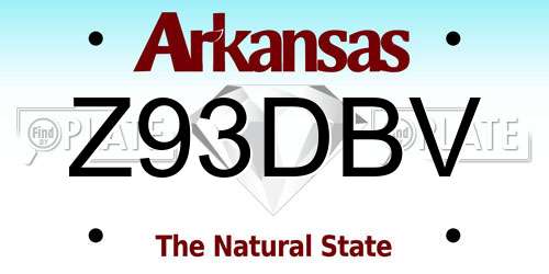 Z93DBV Arkansas License Plate