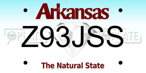 Z93JSS Arkansas License Plate