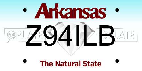 Z94ILB Arkansas License Plate