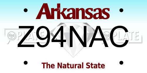 Z94NAC Arkansas License Plate
