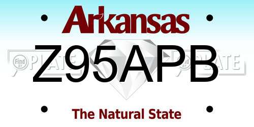 Z95APB Arkansas License Plate