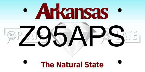 Z95APS Arkansas License Plate