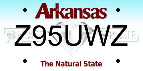 Z95UWZ Arkansas License Plate