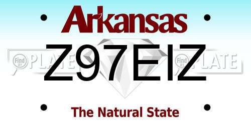 Z97EIZ Arkansas License Plate