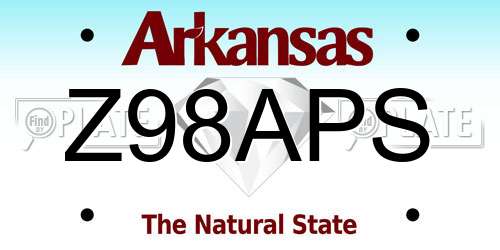 Z98APS Arkansas License Plate