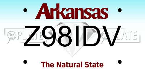 Z98IDV Arkansas License Plate