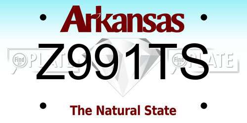 Z991TS Arkansas License Plate