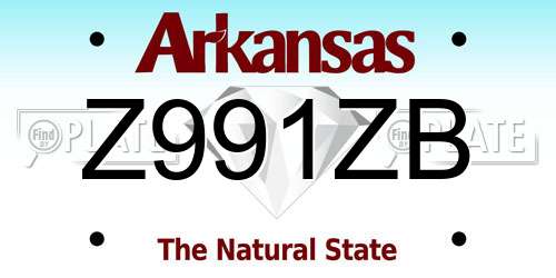 Z991ZB Arkansas License Plate