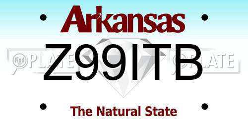 Z99ITB Arkansas License Plate