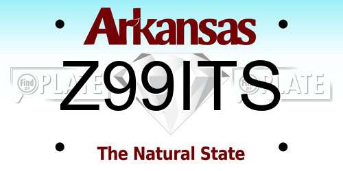 Z99ITS Arkansas License Plate