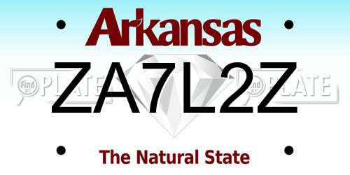 ZA7L2Z Arkansas License Plate
