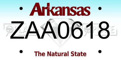 ZAA0618 Arkansas License Plate