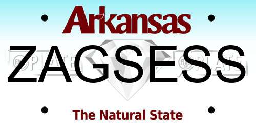 ZAGSESS Arkansas License Plate