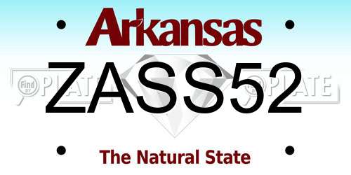 ZASS52 Arkansas License Plate